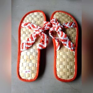 Women's Girls House Shoes Beach Shoes Slippers Sandles Straw Shoes